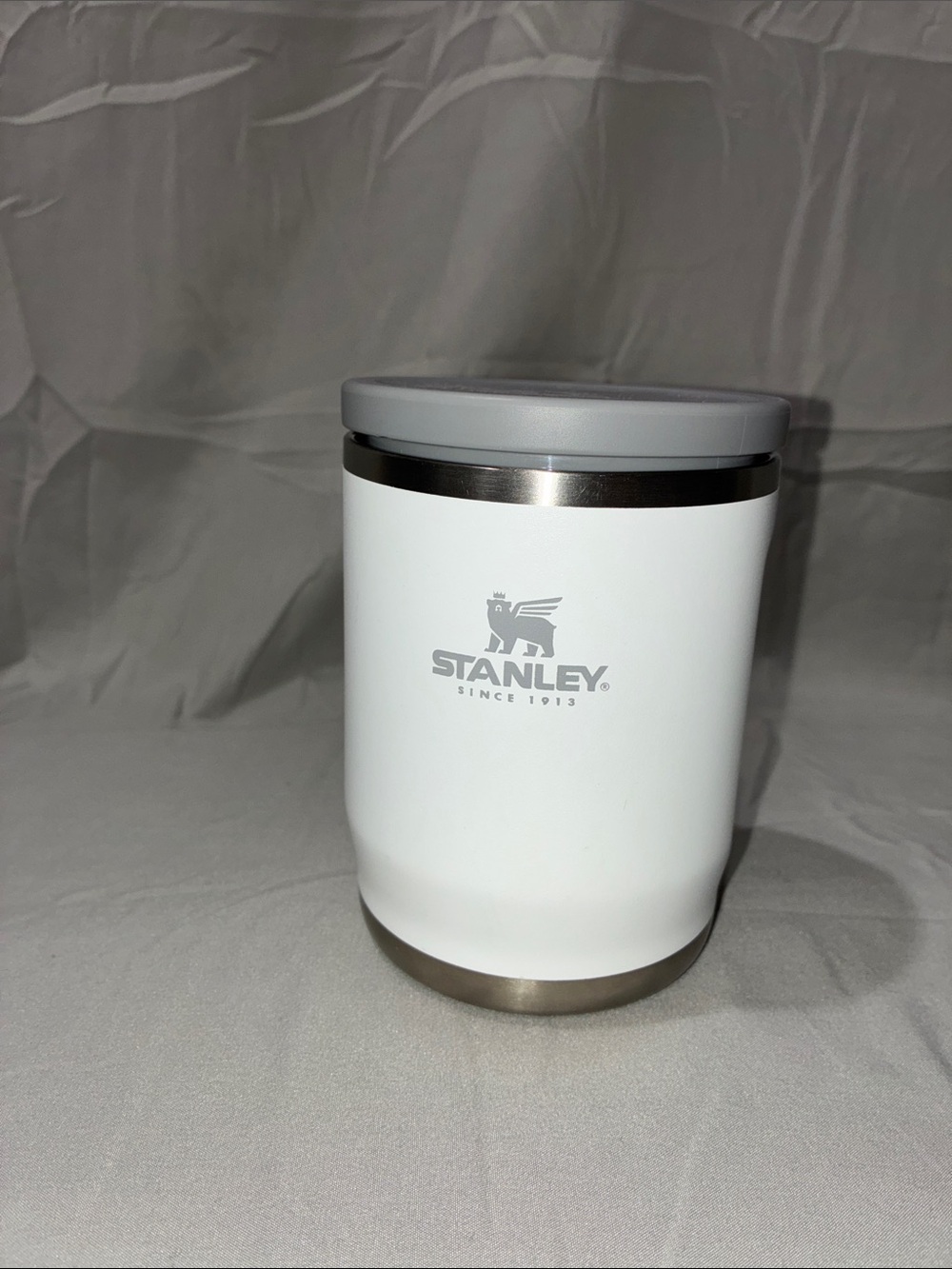 Stanley White and Silver Insulated Food Jar